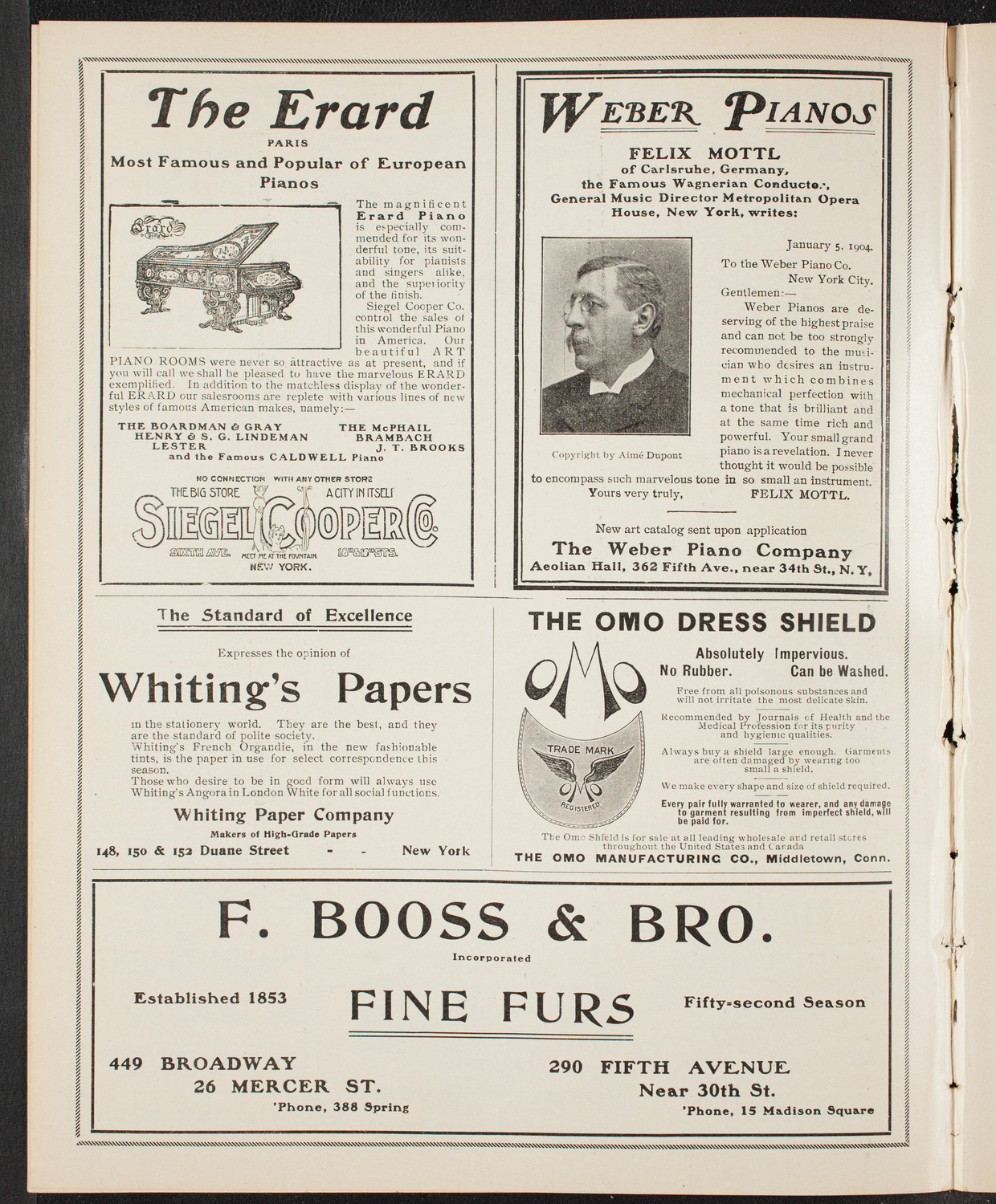 New York Philharmonic, December 3, 1904, program page 6