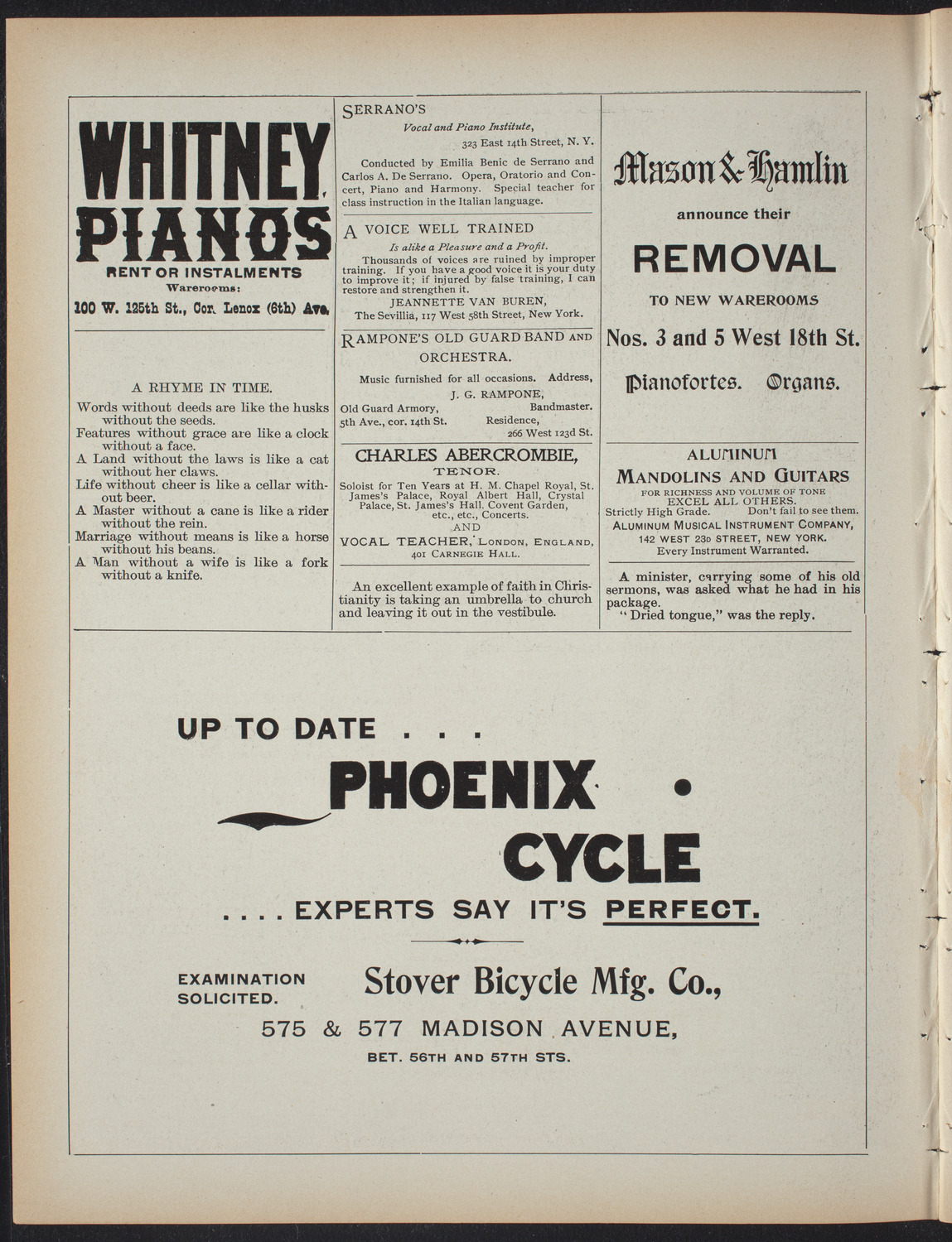 An Evening with Kipling, May 1, 1897, program page 2