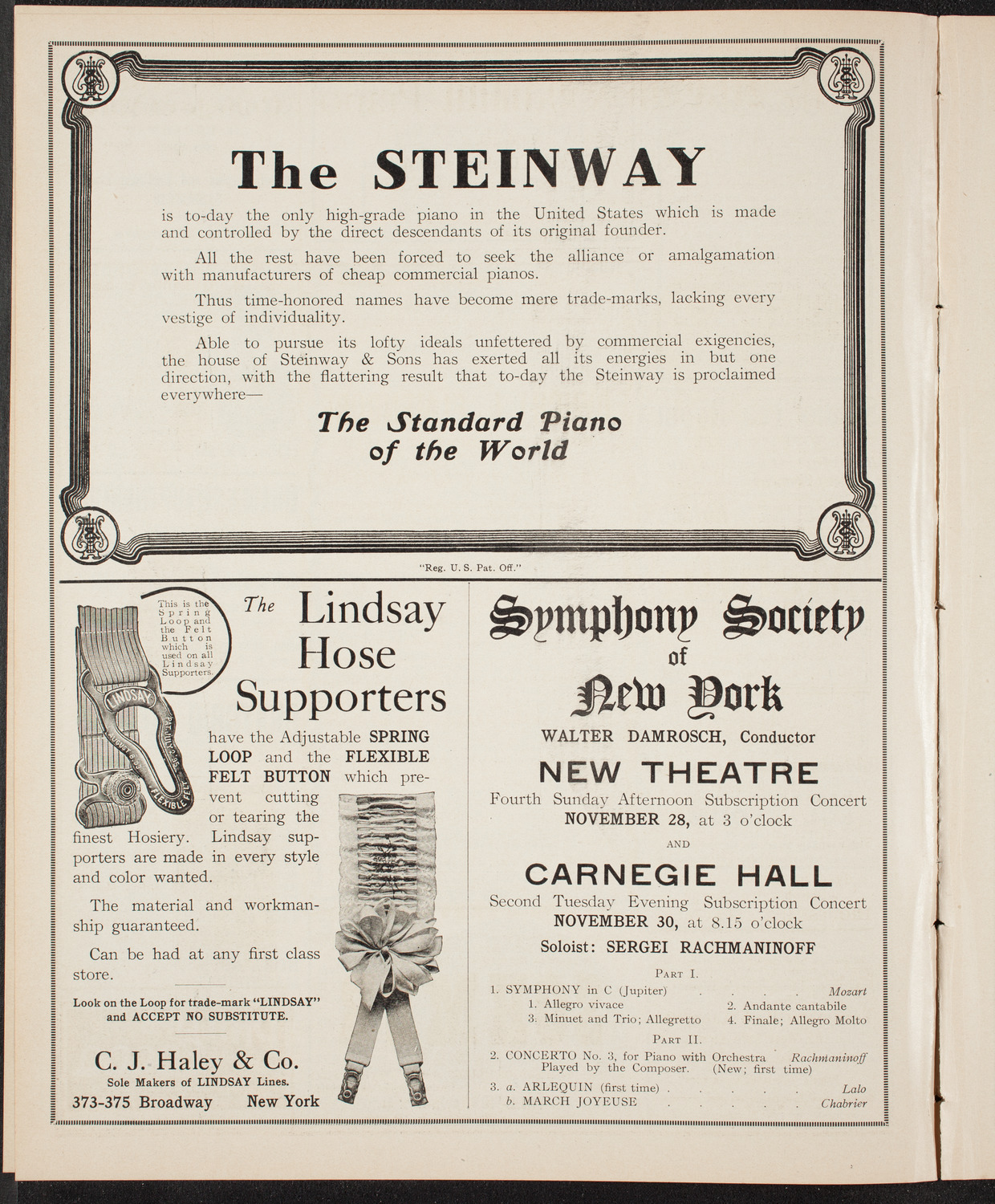 Elmendorf Lecture: At the Gates of the East, November 22, 1909, program page 4