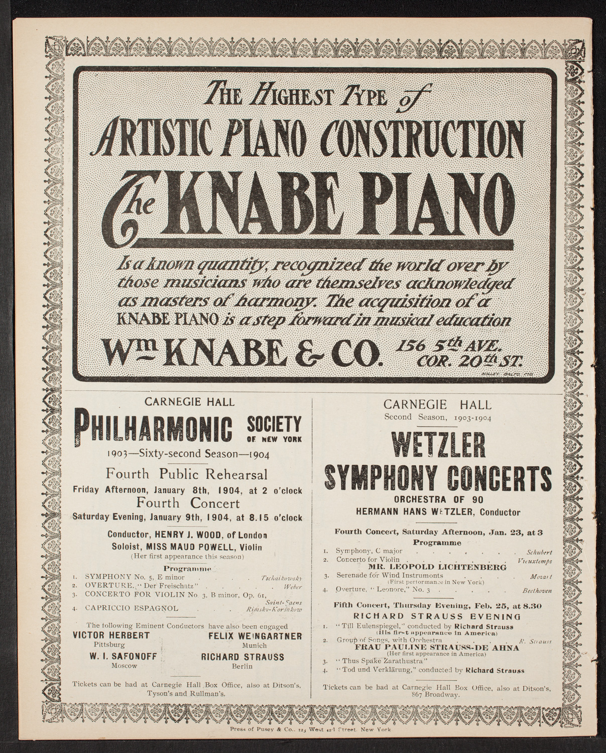 Nellie Melba, Soprano, and Her Concert Company, December 18, 1903, program page 12