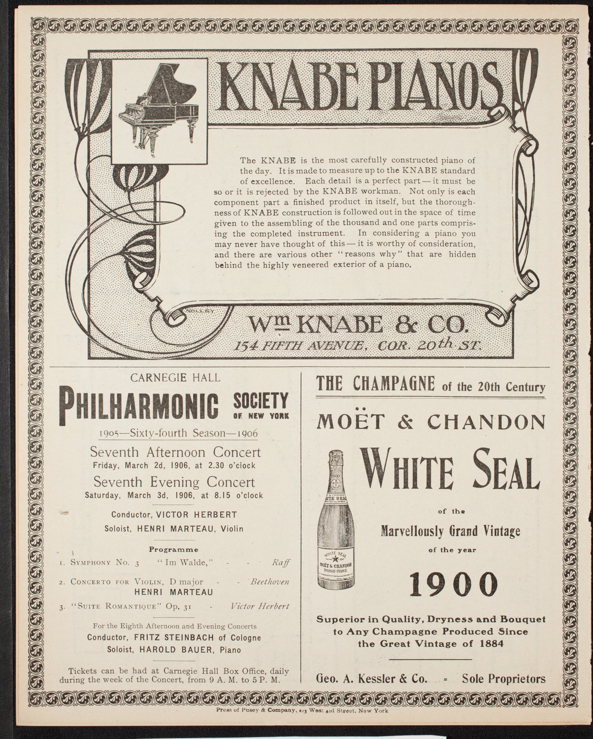 Boston Symphony Orchestra, February 15, 1906, program page 12