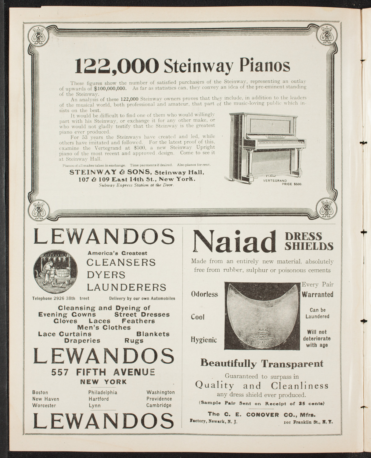 Volpe Symphony Society of New York, April 14, 1907, program page 4