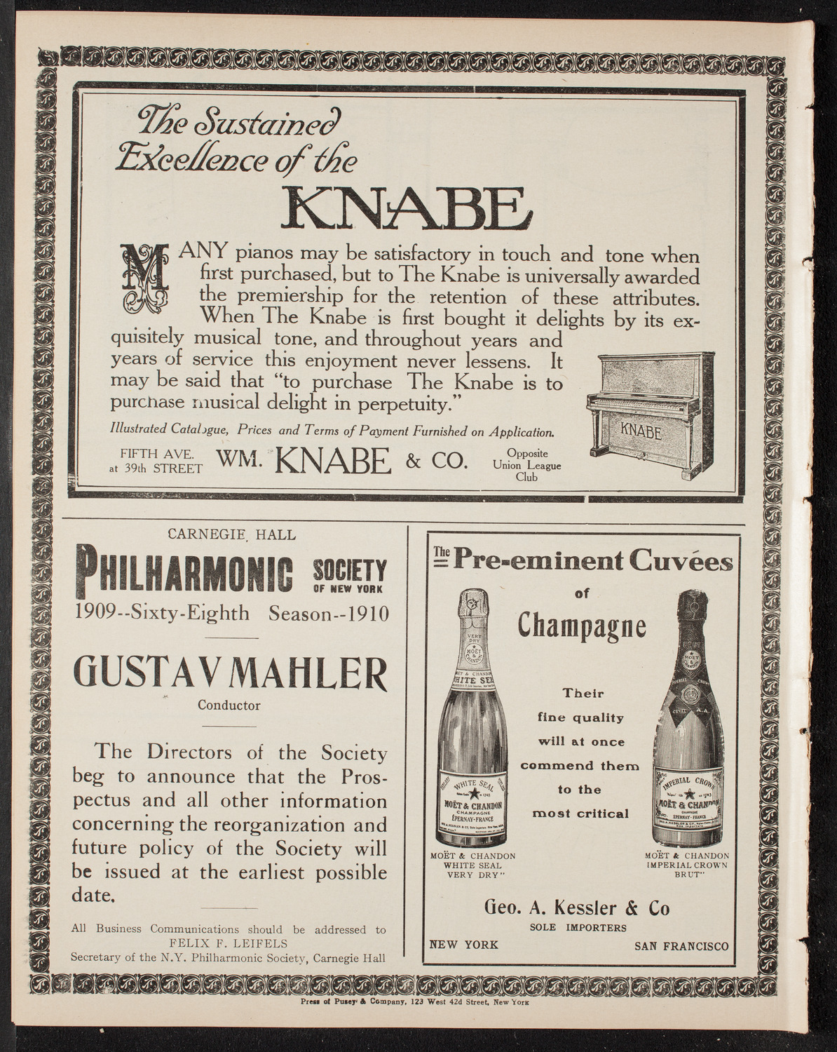 Paulist Chorister Society of Chicago, May 5, 1909, program page 12