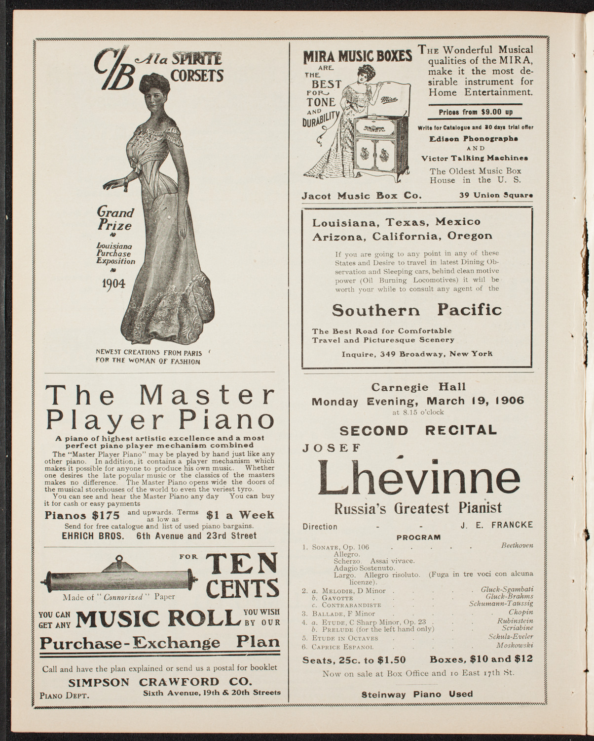 Elmendorf Lecture: Northern Italy, March 19, 1906, program page 8