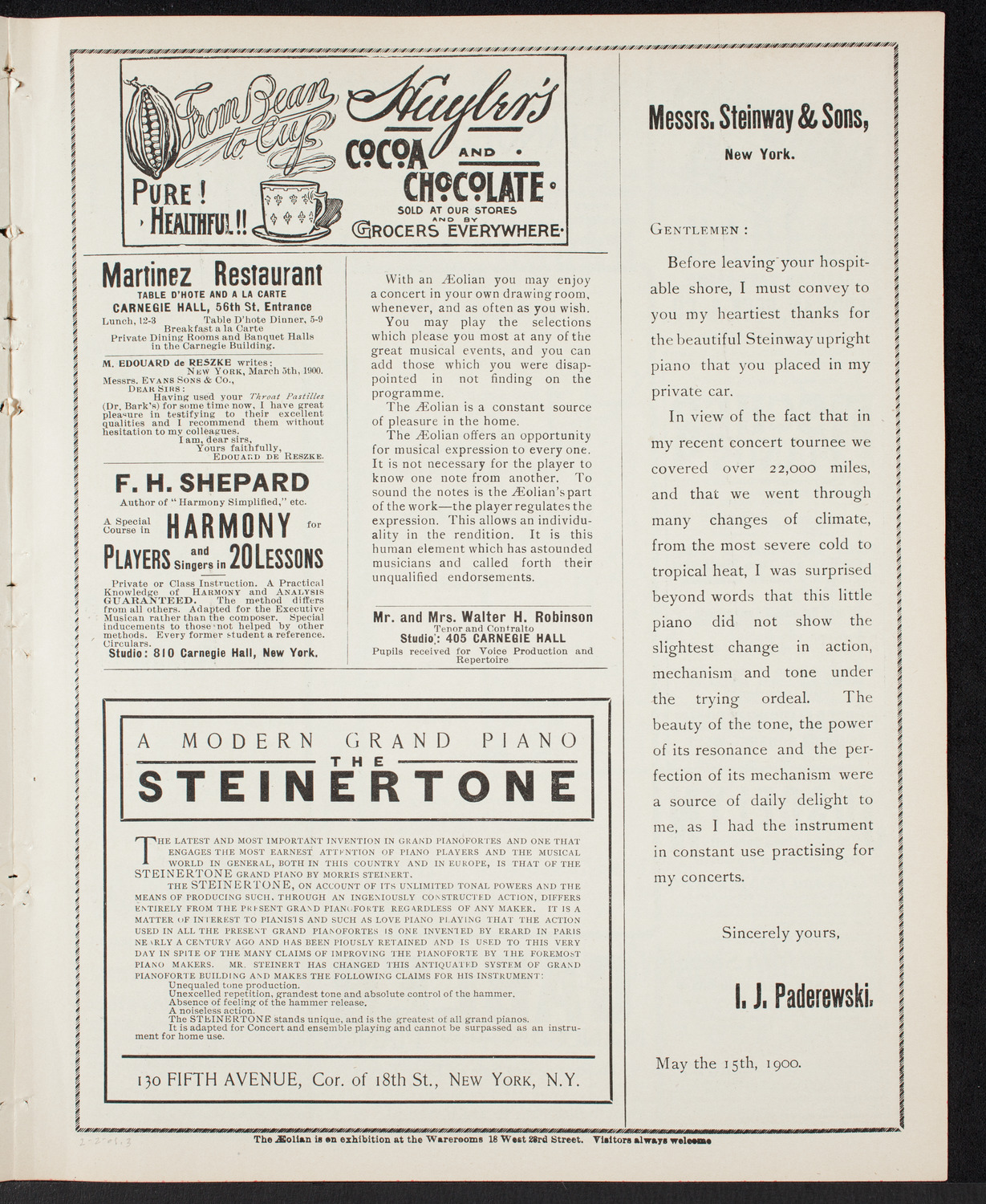 New York Philharmonic, February 2, 1901, program page 5