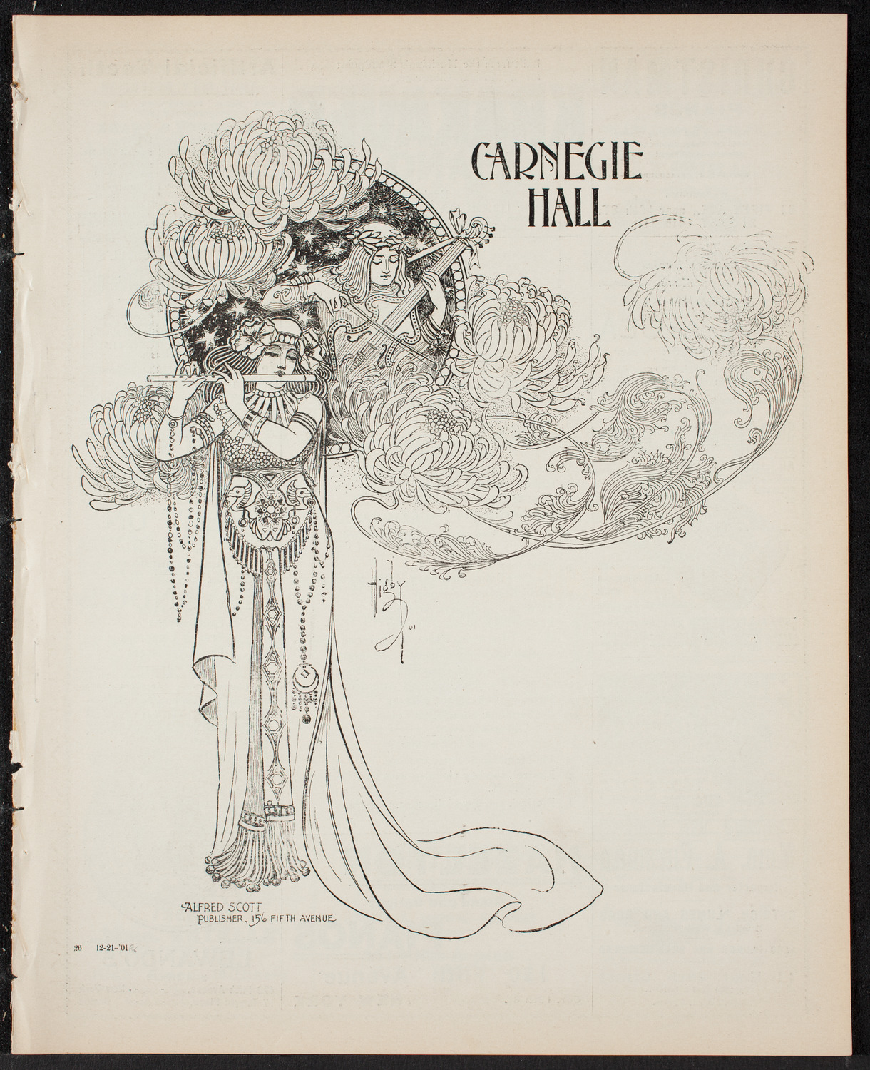 New York Philharmonic, December 21, 1901, program page 1