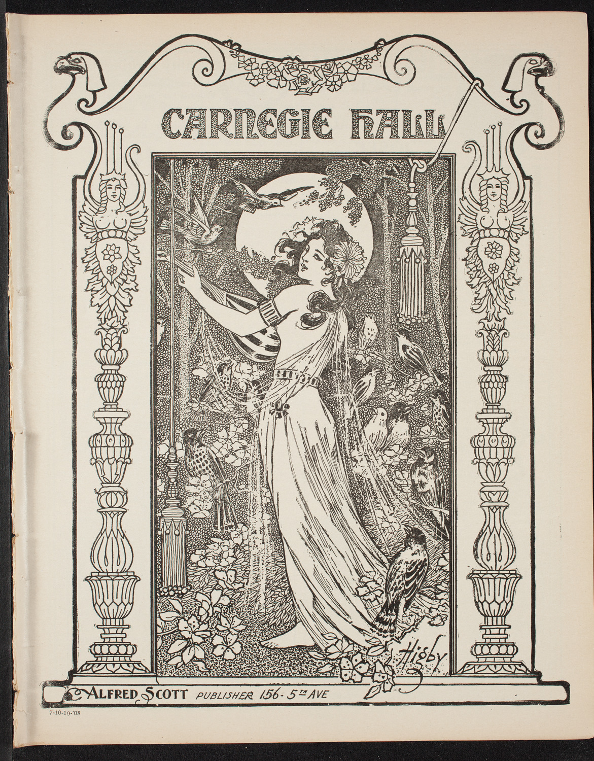 Philadelphia Orchestra, October 19, 1908, program page 1