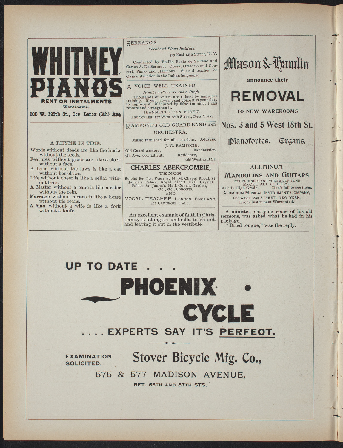 Benefit for the Cubans Deported to Ceuta, May 3, 1897, program page 2