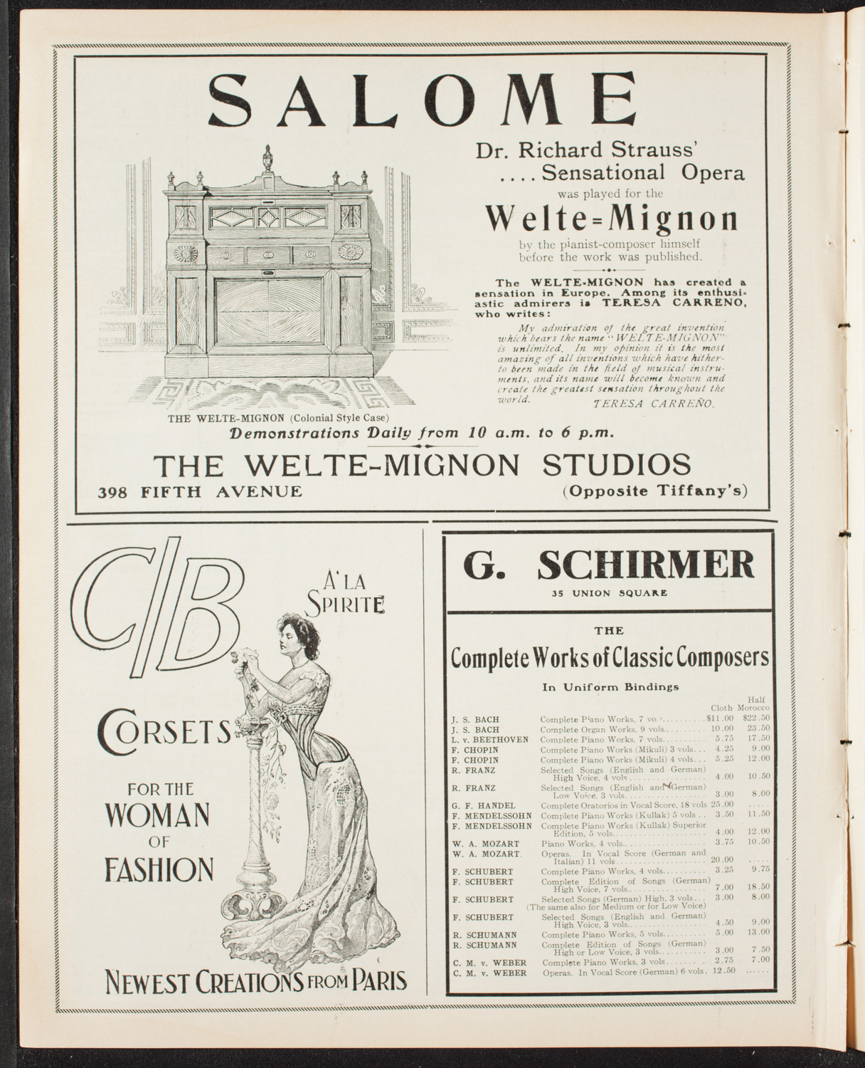 Wiener Männergesangverein (Vienna Male Choral Society), May 7, 1907, program page 8