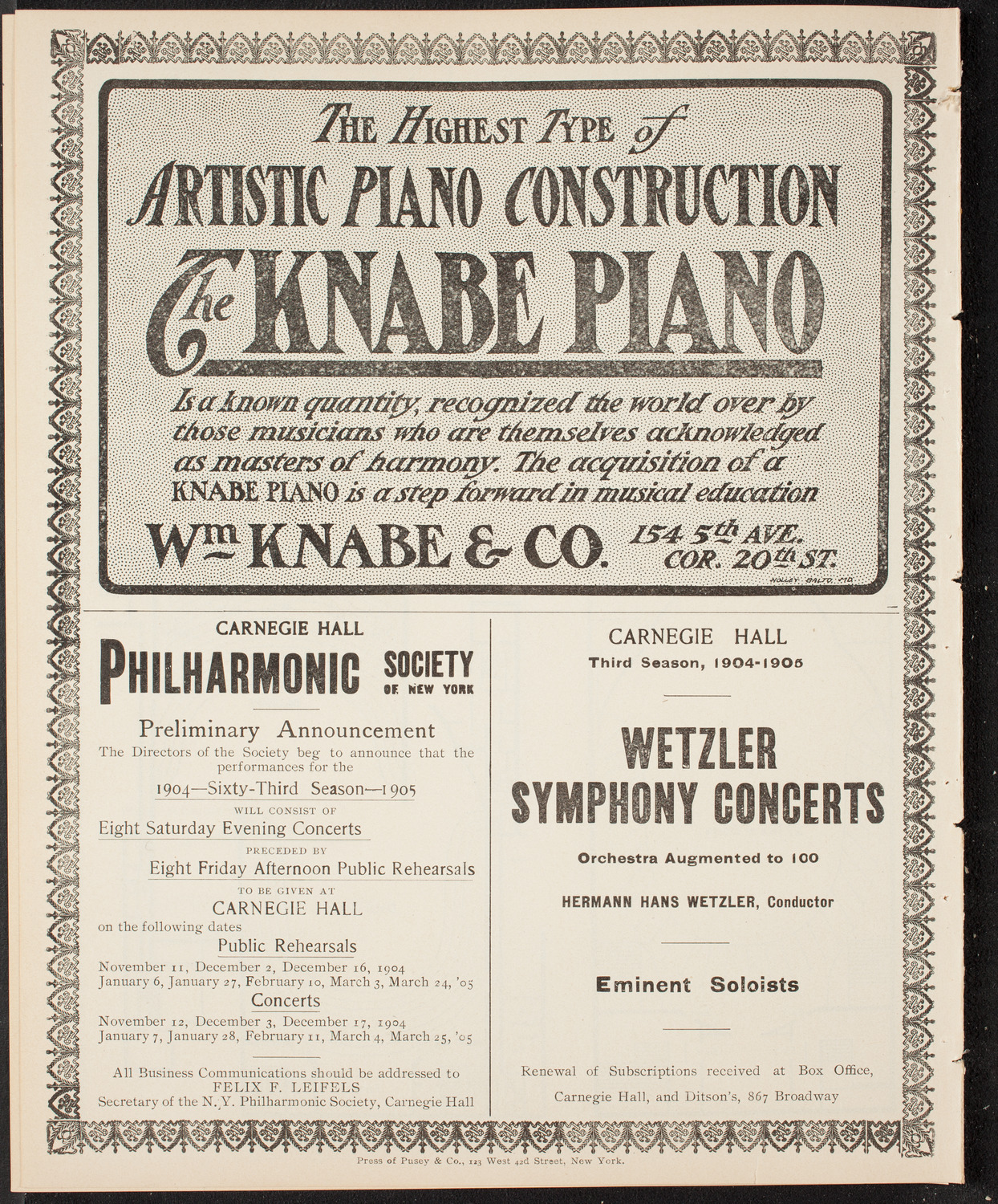 Gaelic Society Annual Concert, April 10, 1904, program page 12