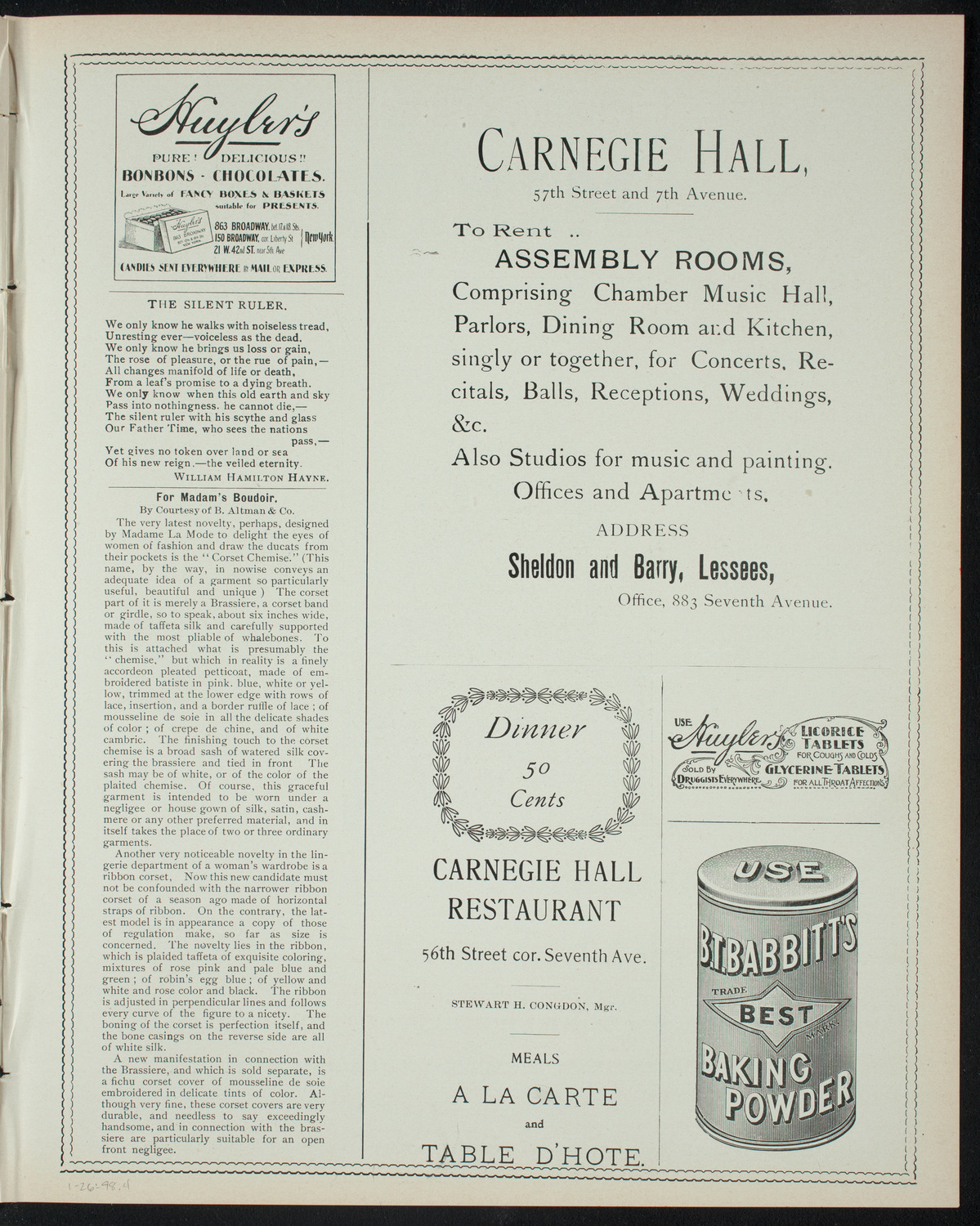 Powers-Mannes Wednesday Morning Musicale, January 26, 1898, program page 7