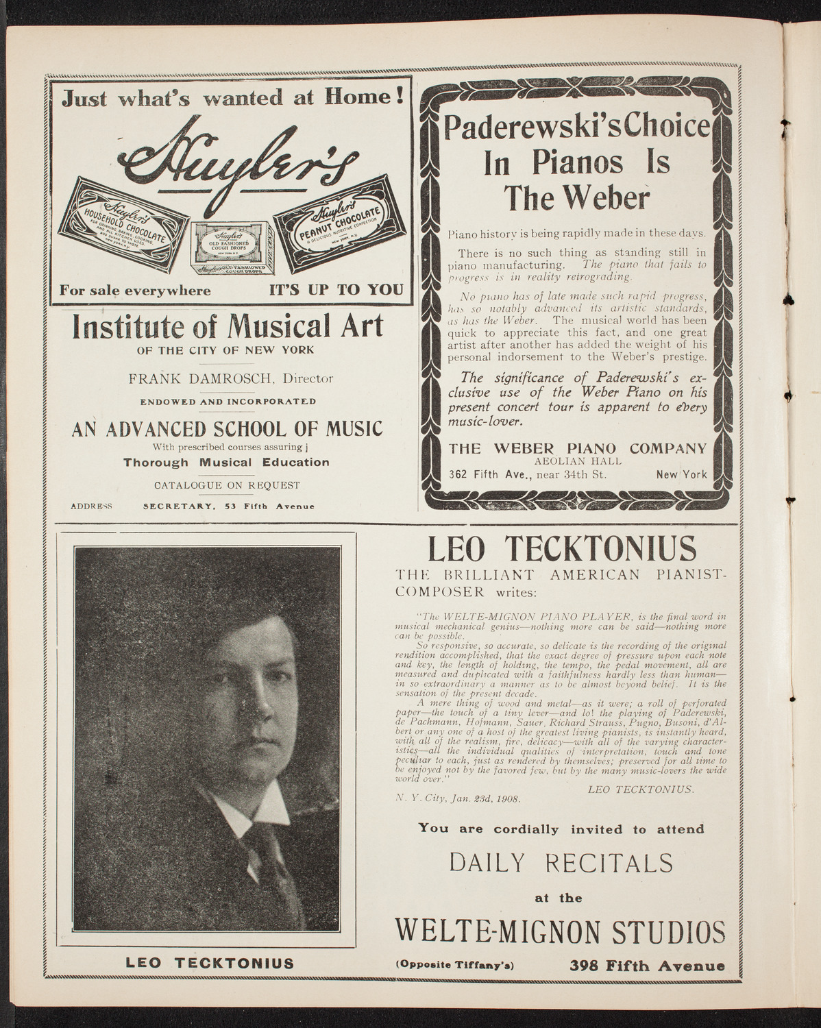 MacDowell Memorial Concert, March 31, 1908, program page 6