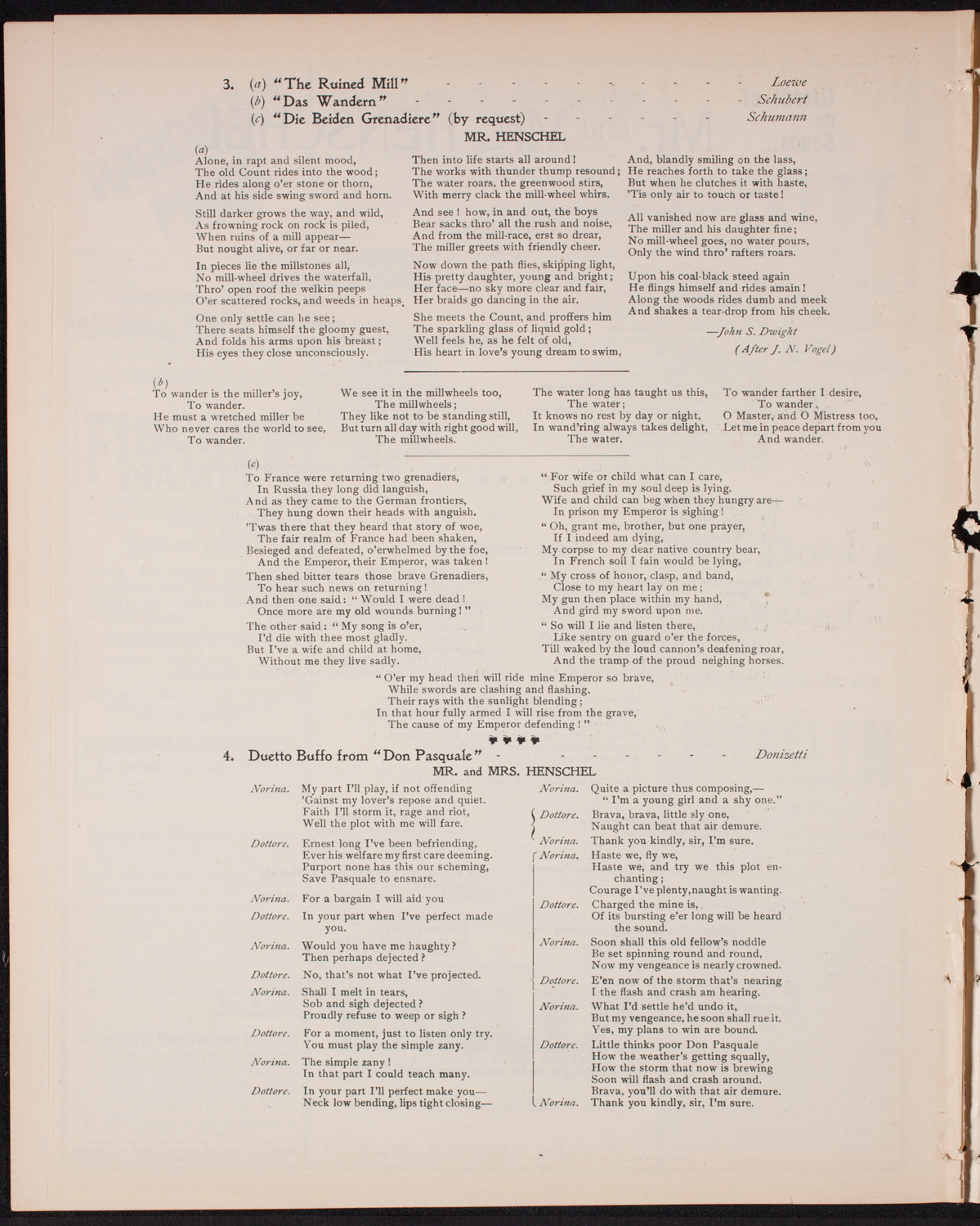 Benefit: Workingman's School and District Nursing Department, January 7, 1901, program page 8