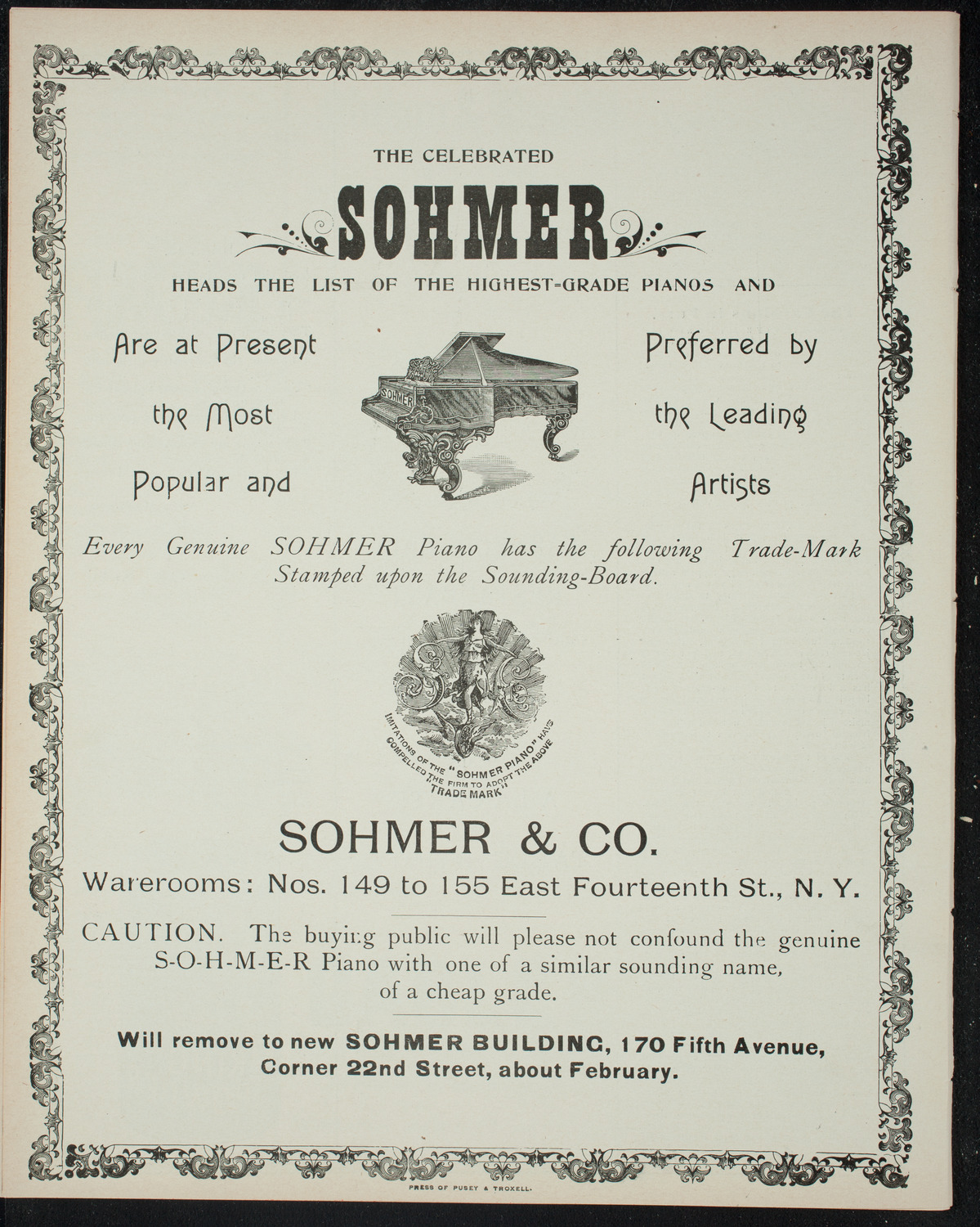 Students Dramatic Club, December 7, 1897, program page 8