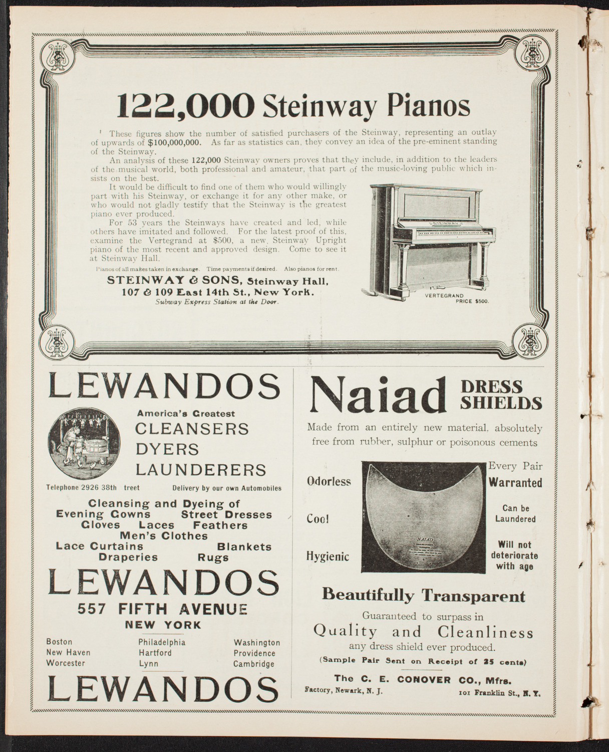 Elmendorf Lecture: Norway, March 3, 1907, program page 4