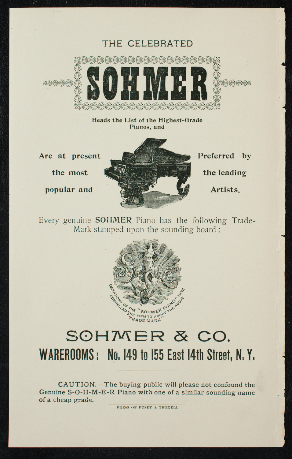 Kaltenborn-Beyer-Hane String Quartet, February 23, 1897, program page 2