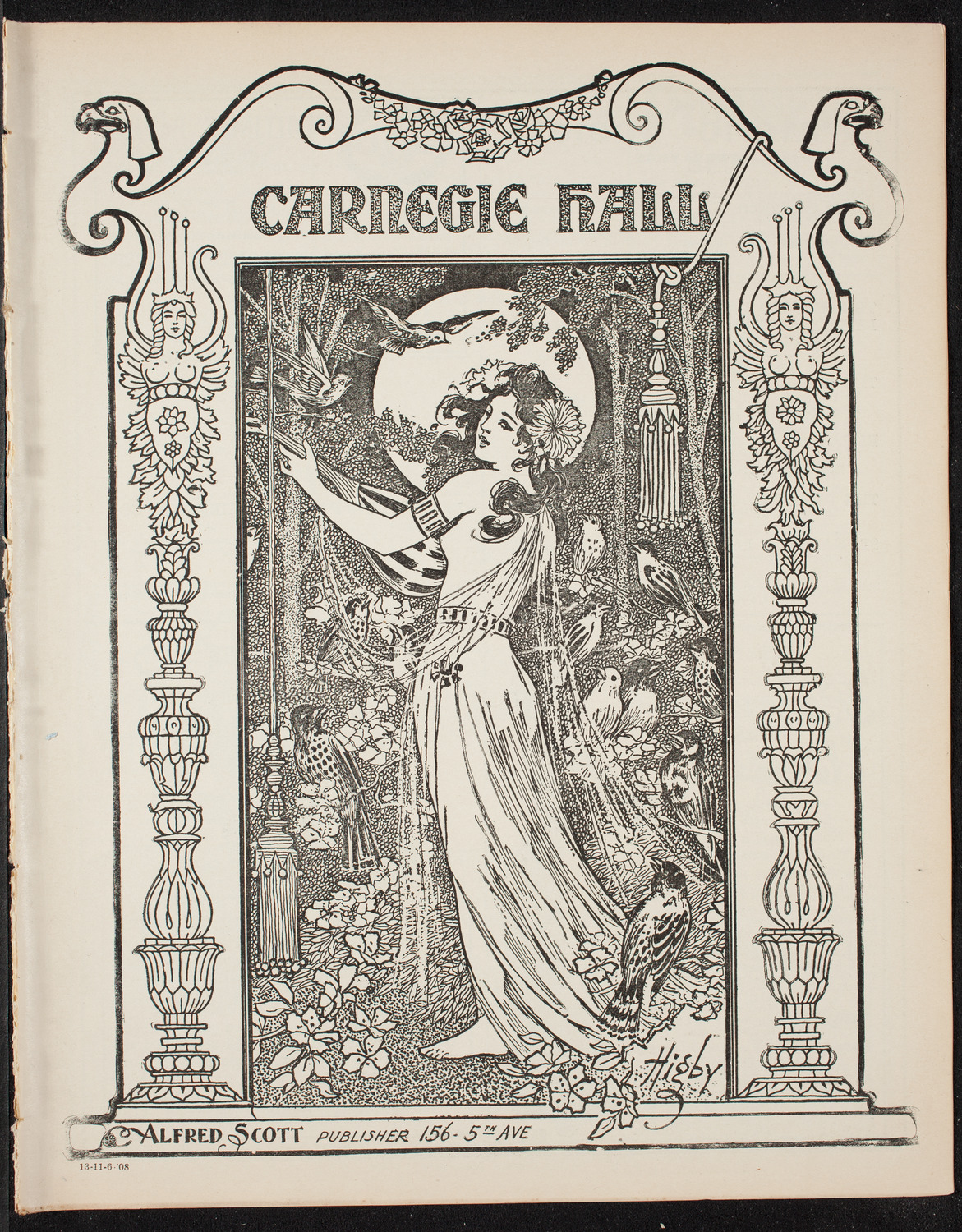 People's Symphony Concert, November 6, 1908, program page 1