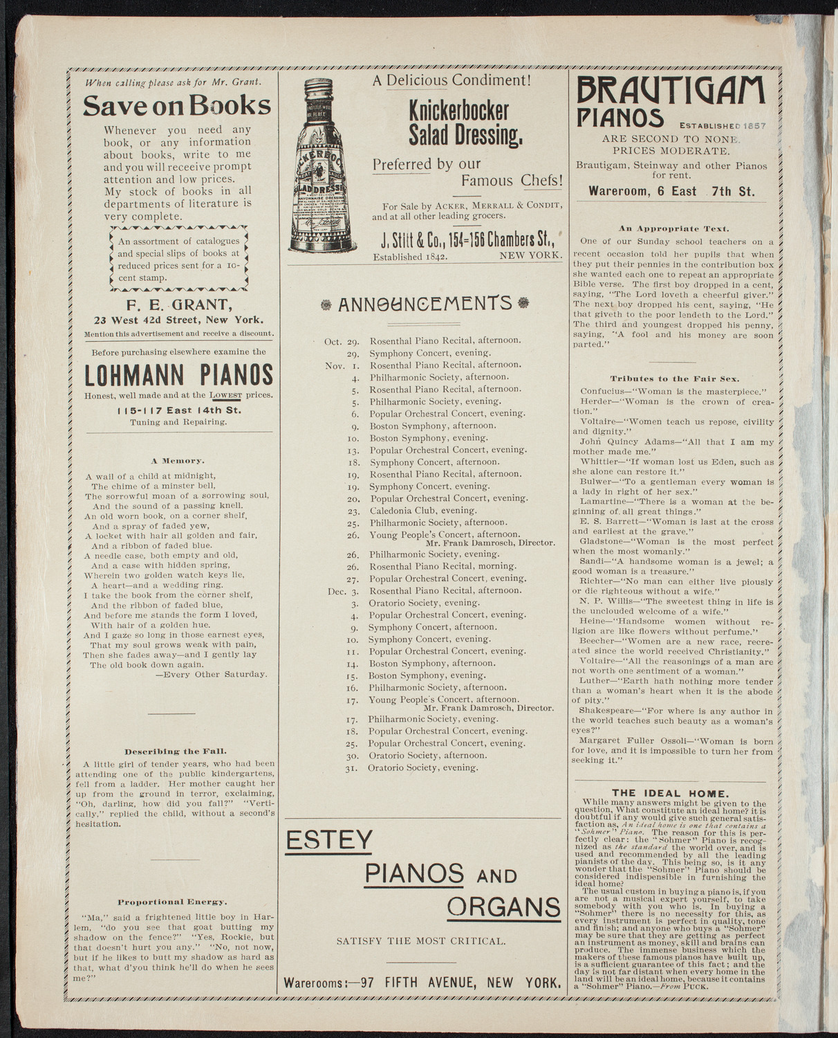 Metropolitan Street Railway Association, October 1, 1898, program page 2