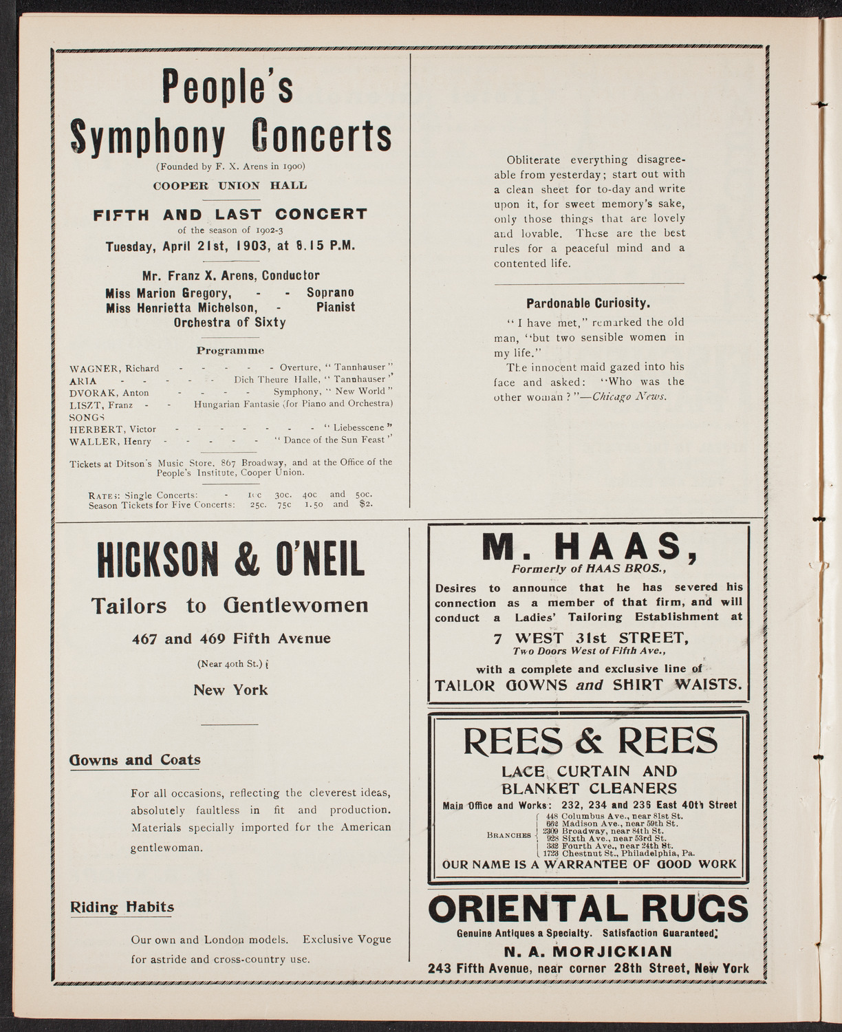 Meeting: The Gaelic Society, April 19, 1903, program page 8