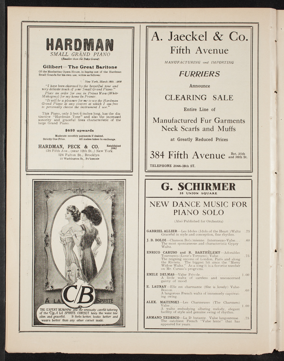 People's Symphony Concert, January 22, 1909, program page 8