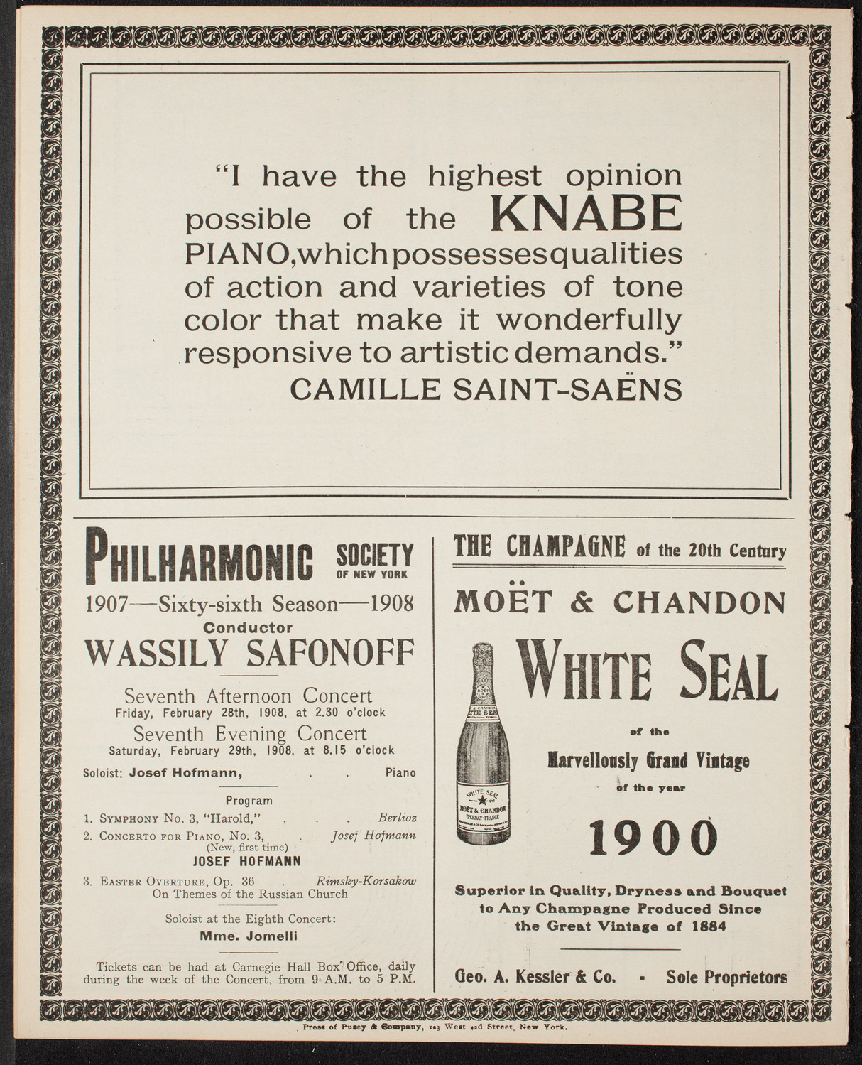 Fannie Bloomfield Zeisler, Piano, February 12, 1908, program page 12
