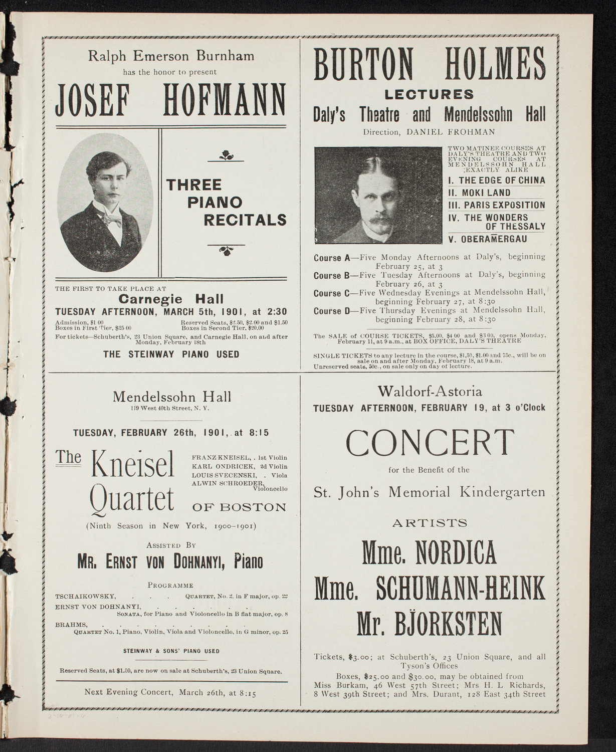 New York Philharmonic, February 16, 1901, program page 11