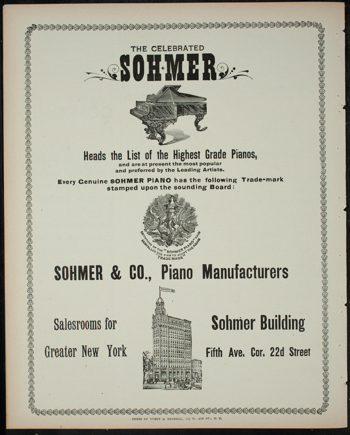 Bessie Lewis and Others, March 14, 1899, program page 8