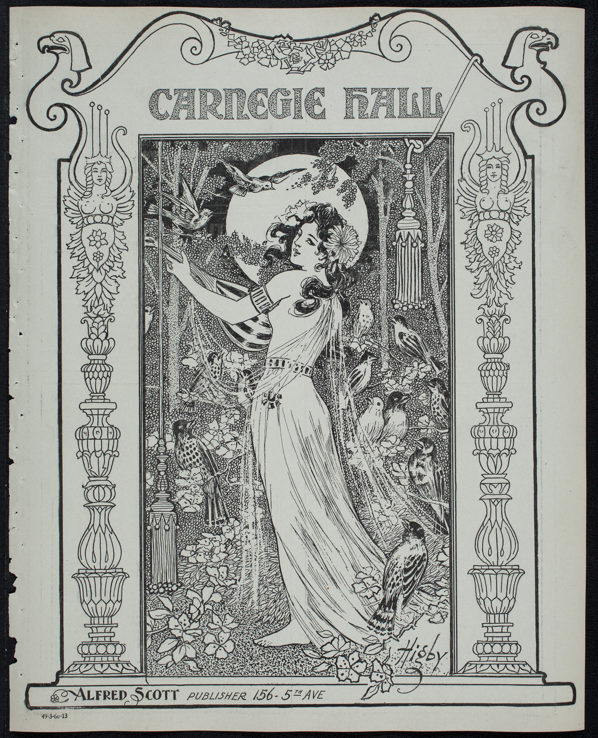 New York Philharmonic, March 6, 1913, program page 1