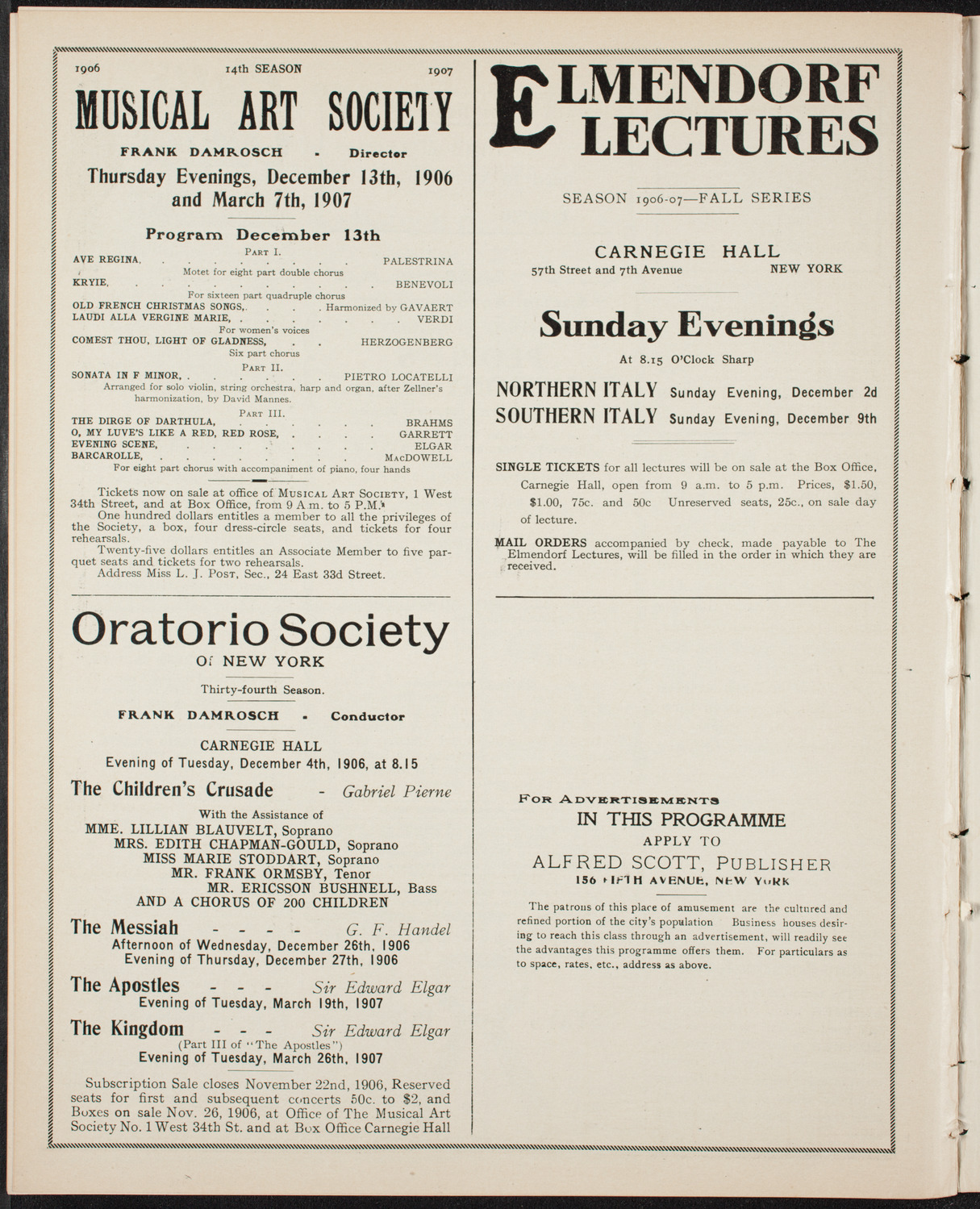 Symphony Concert for Young People, December 1, 1906, program page 10