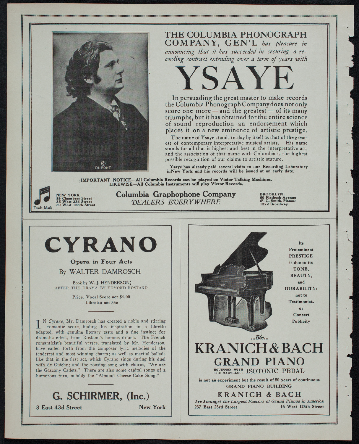 Clara Butt and Kennerley Rumford, March 3, 1913, program page 6