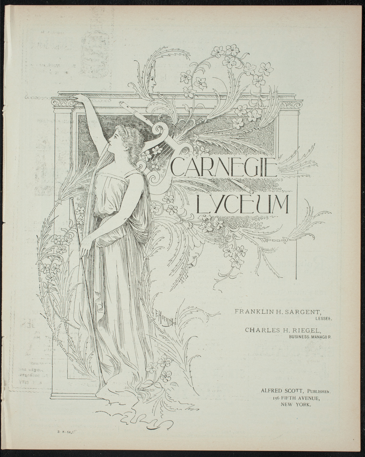 Comparative Literature Society Evening Conference, March 8, 1898, program page 1