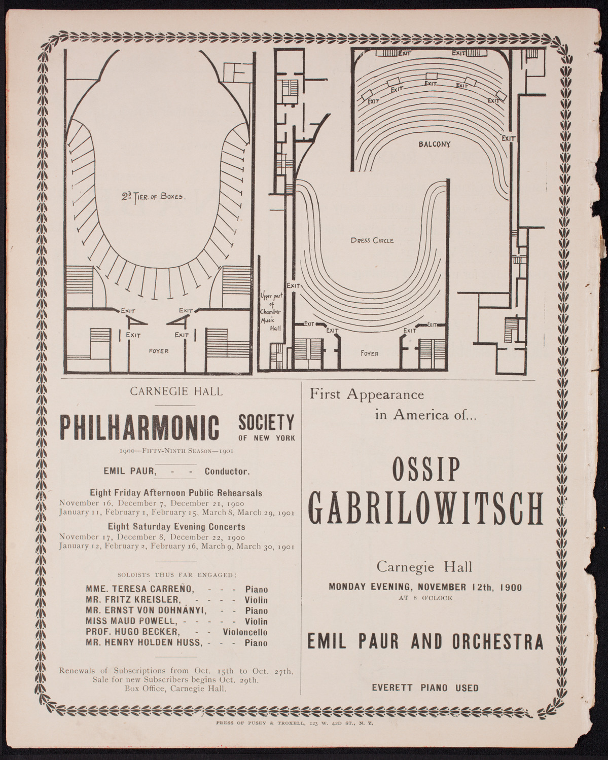 Metropolitan Street Railway Association Vaudeville Program, October 6, 1900, program page 8