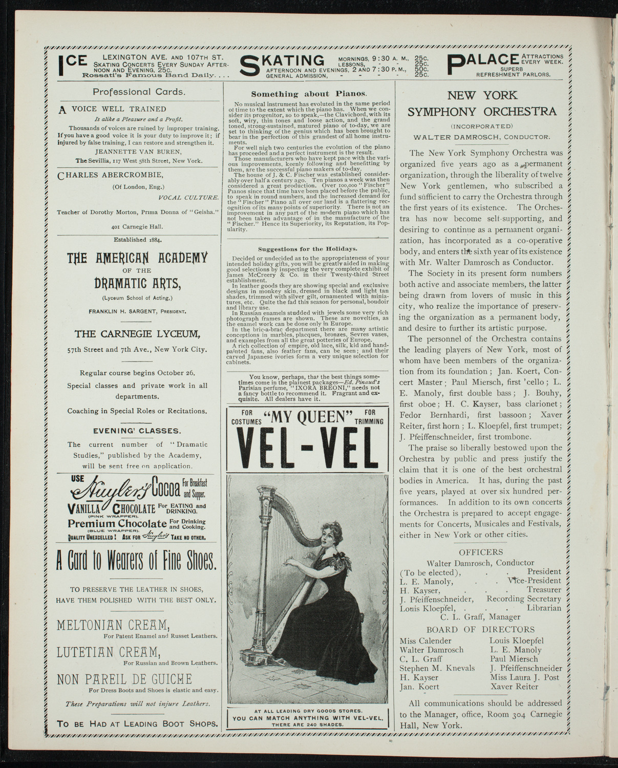 Oratorio Society of New York, December 29, 1896, program page 2