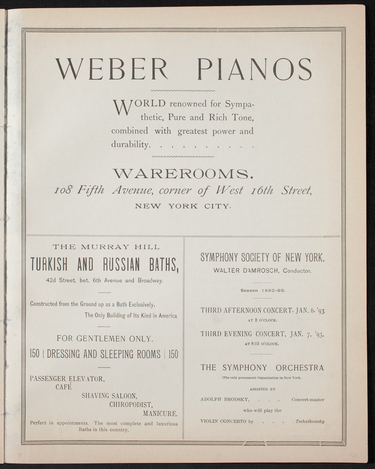 New York Philharmonic, December 17, 1892, program page 7