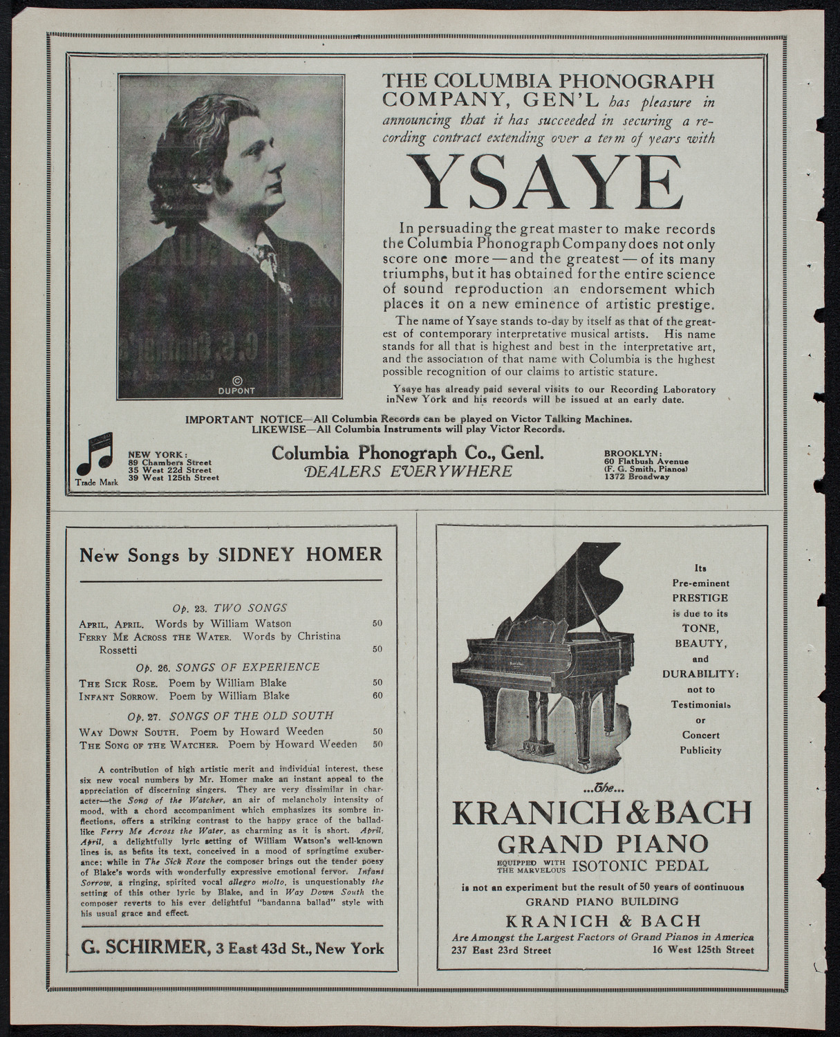 New York Philharmonic, February 2, 1913, program page 6