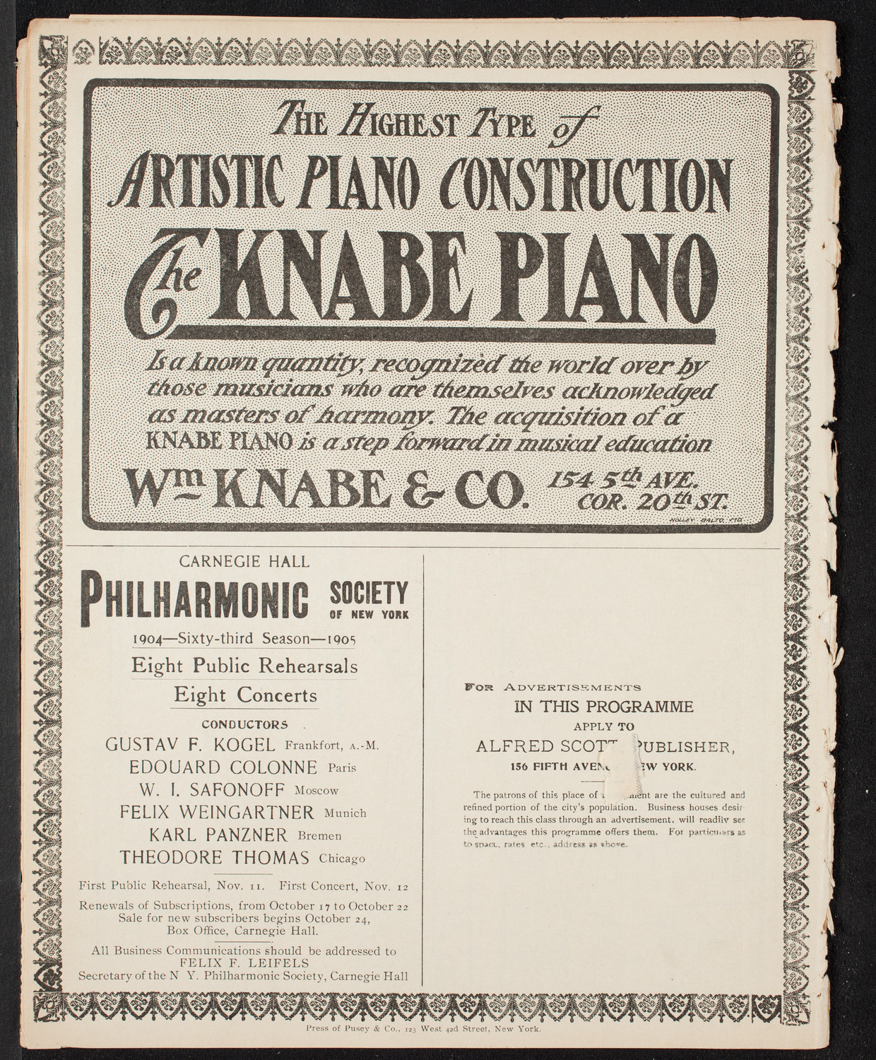 Meeting: Metropolitan Street Railway Association, October 1, 1904, program page 12