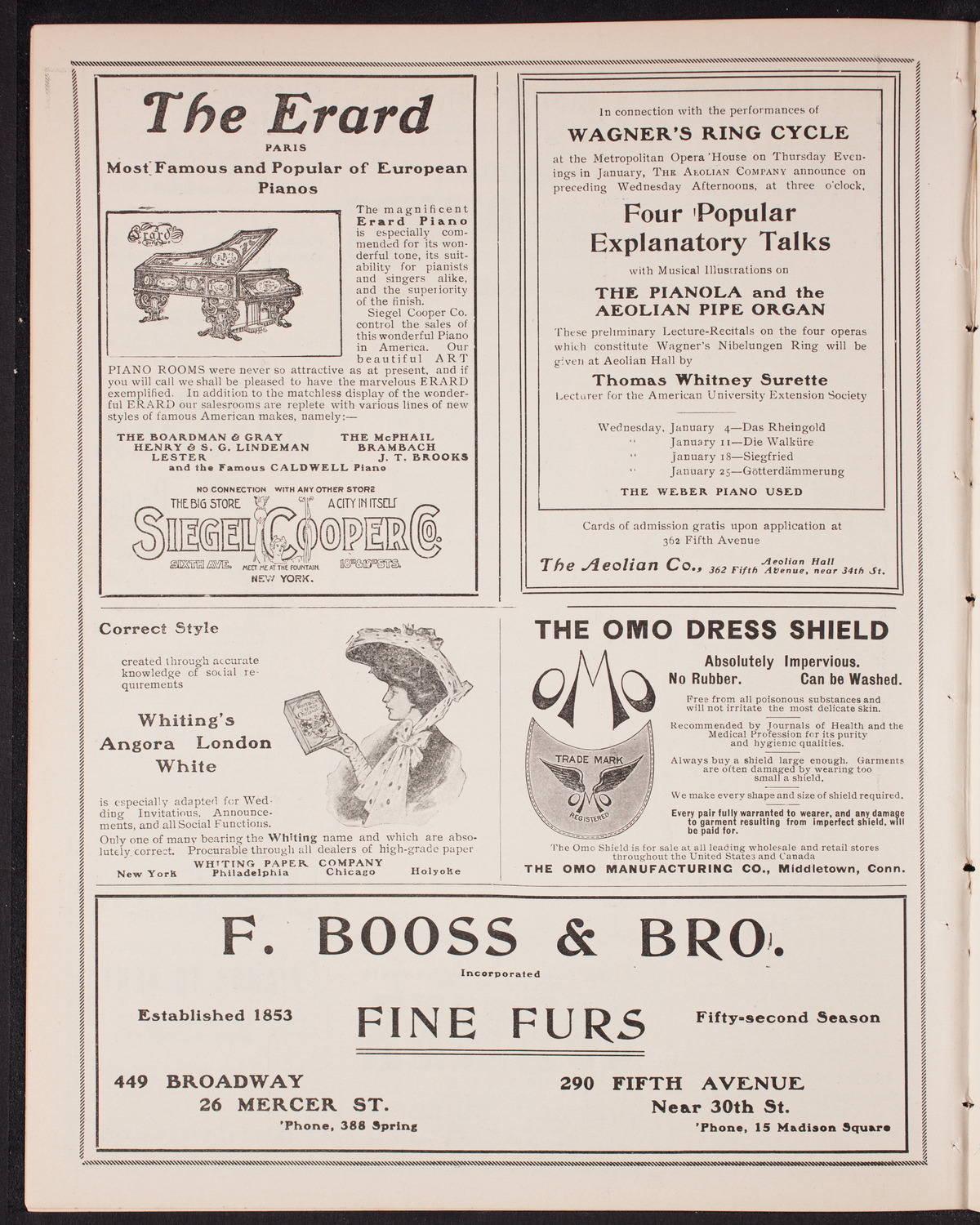 Franz von Vecsey, Violin, January 21, 1905, program page 6