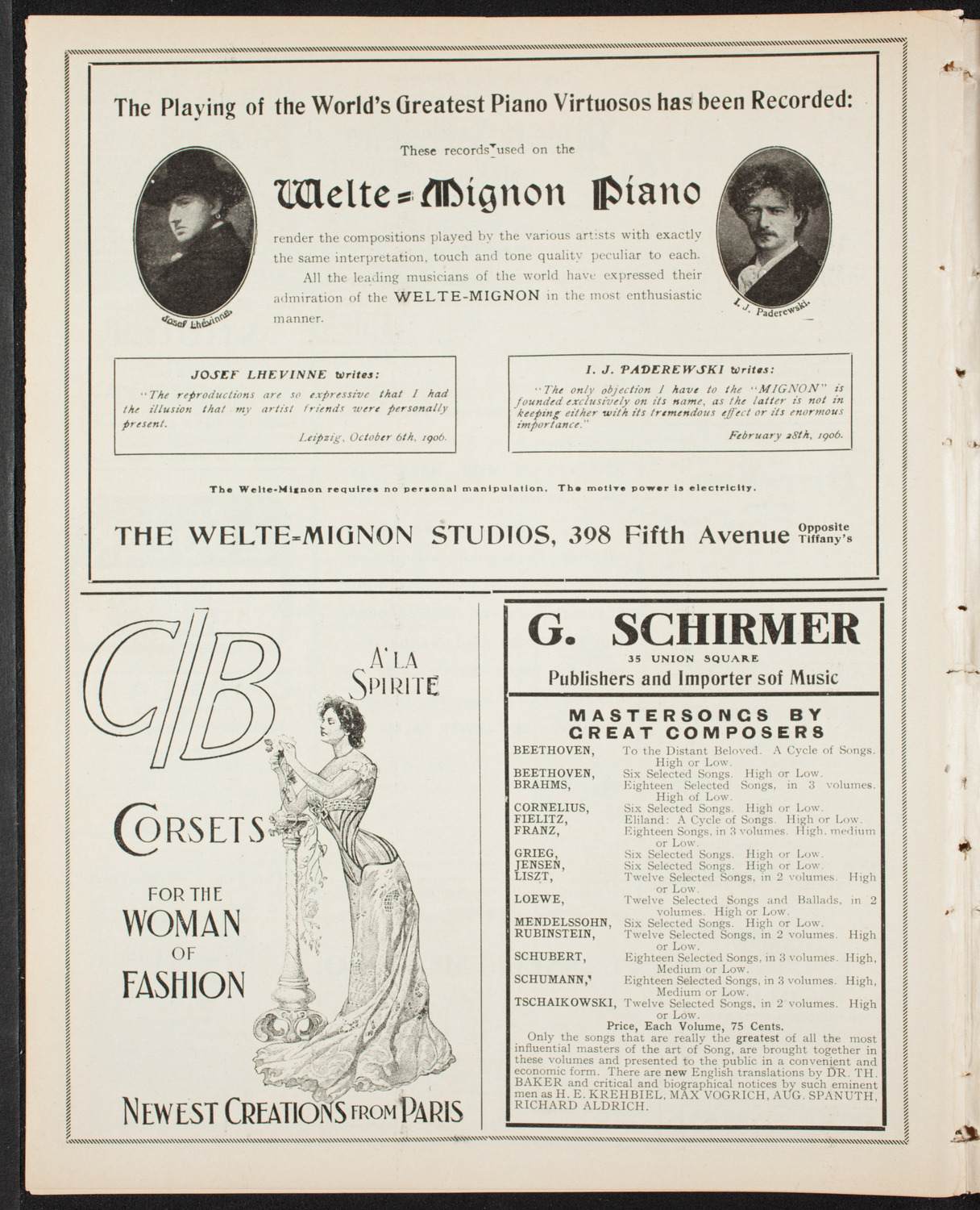 Elmendorf Lecture: Norway, March 3, 1907, program page 8