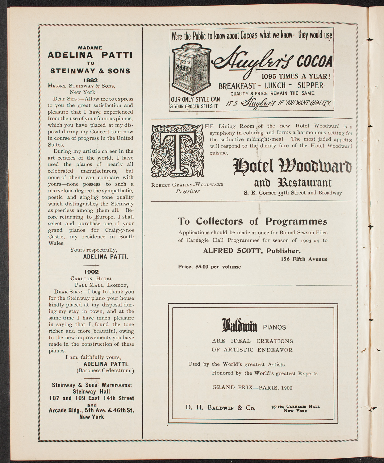 Richard Strauss with Wetzler Symphony Orchestra, March 21, 1904, program page 4