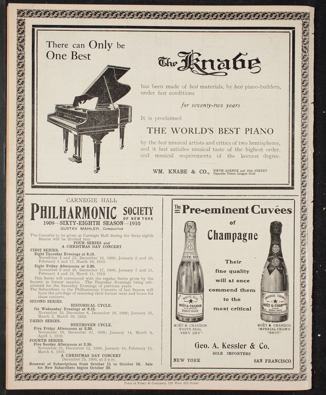 Yolanda Mero with the Russian Symphony Orchestra, November 3, 1909, program page 12