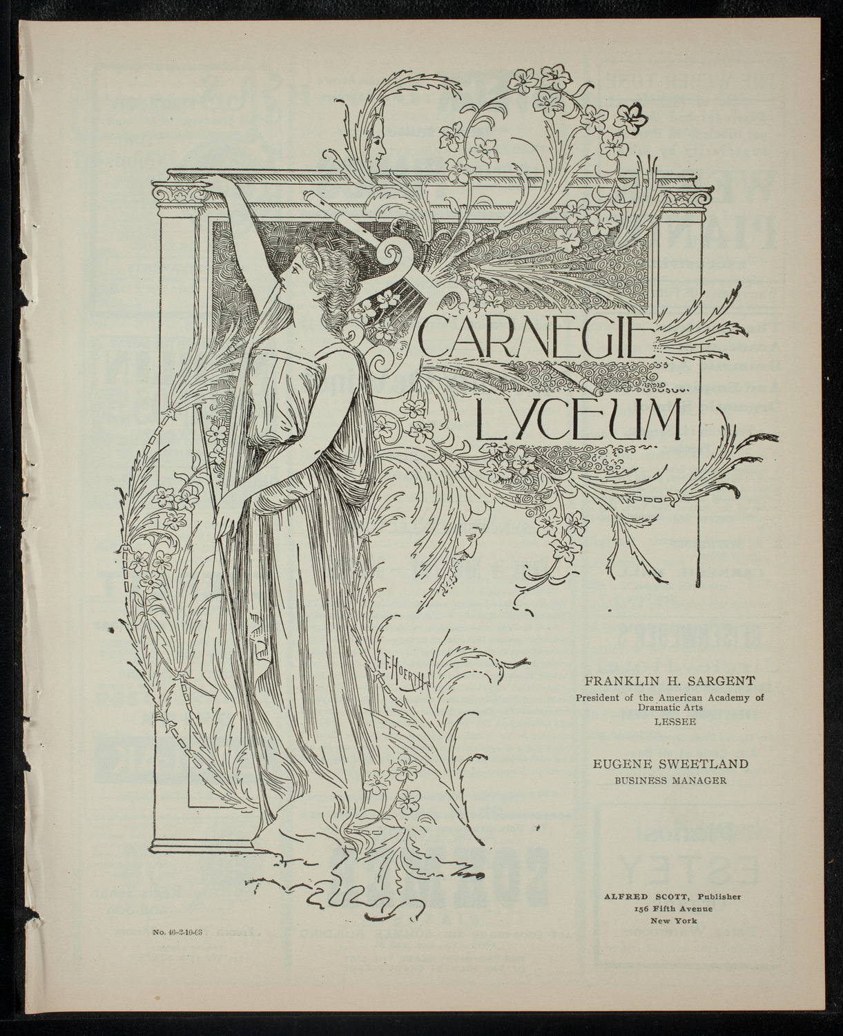 Harry DeWindt, February 10, 1903, program page 1