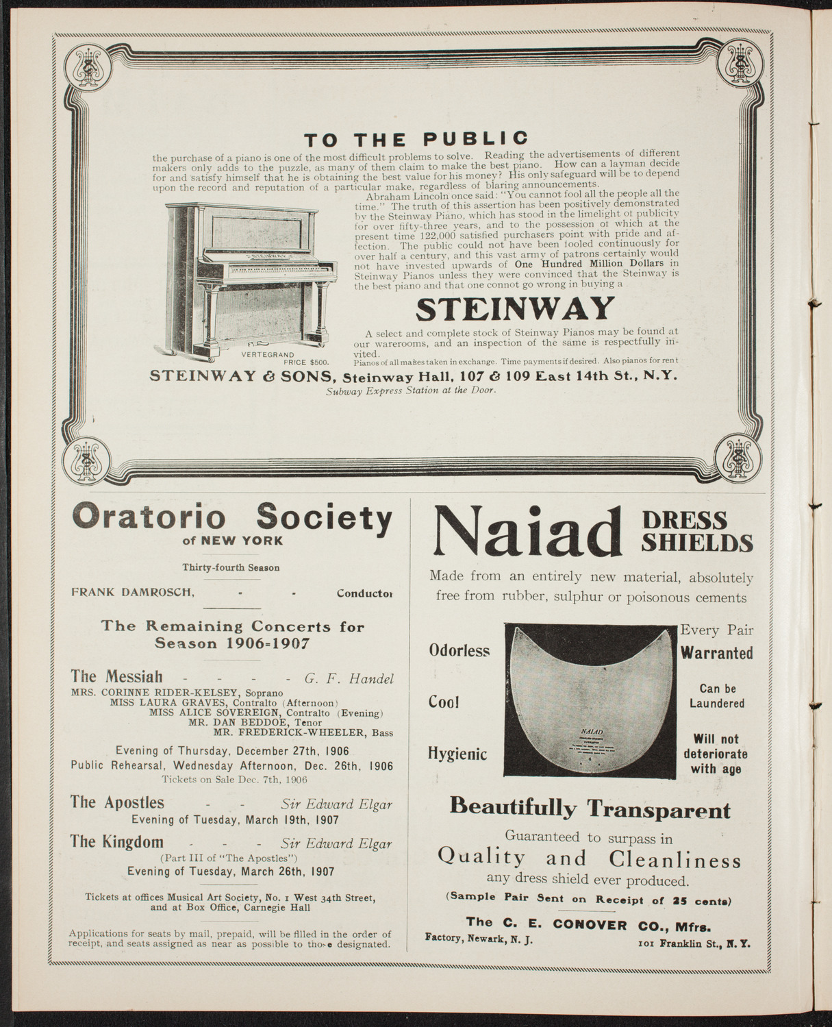 Symphony Concert for Young People, December 15, 1906, program page 4