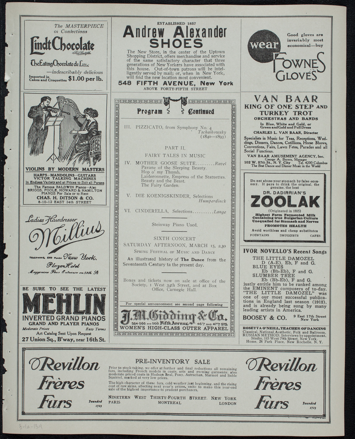 Symphony Concert for Young People, March 1, 1913, program page 7