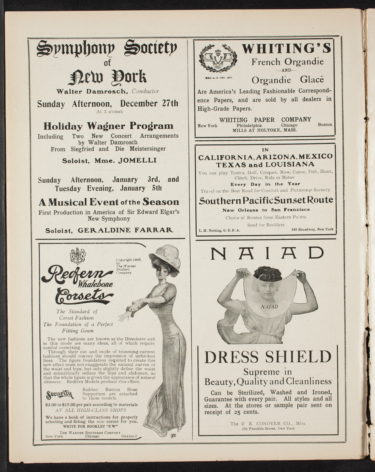 Oratorio Society of New York, December 26, 1908, program page 2