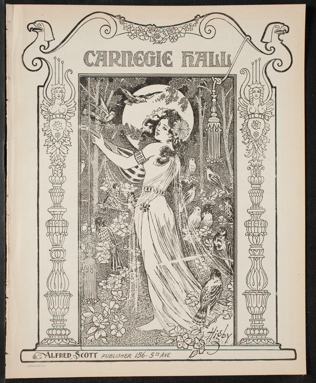 Volpe Symphony Society of New York, March 13, 1910, program page 1