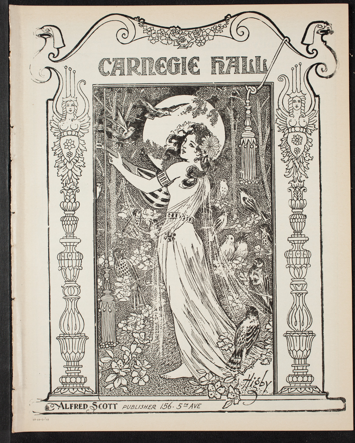 Philadelphia Orchestra, November 5, 1907, program page 1