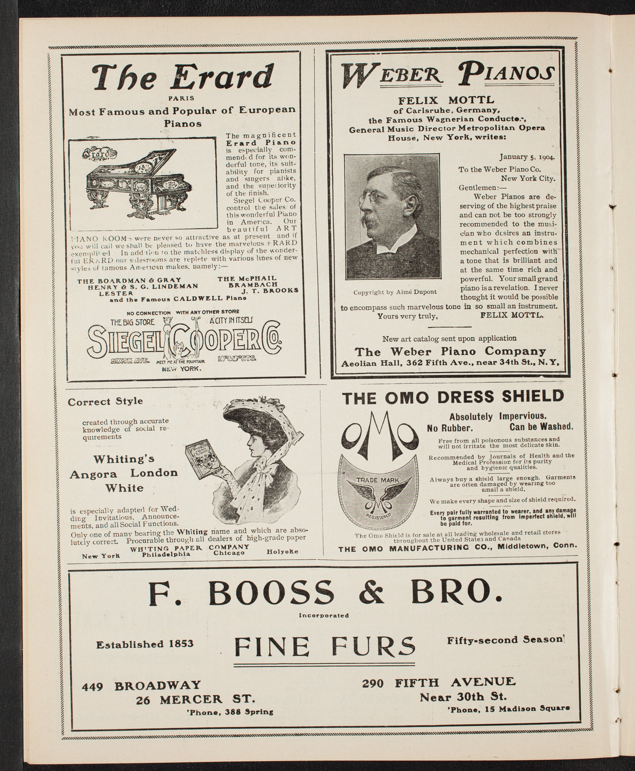 Benefit: Society of St. Vincent de Paul, February 12, 1905, program page 6