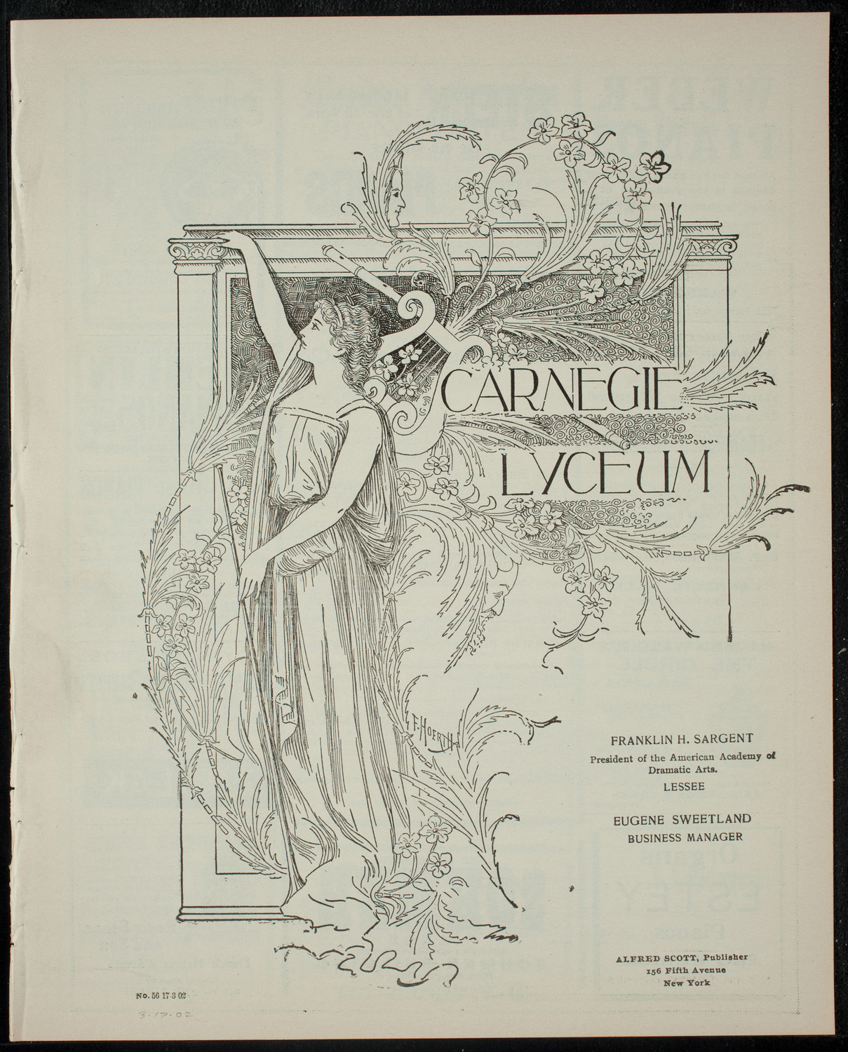 The Students' Dramatic Club, March 17, 1902, program page 1