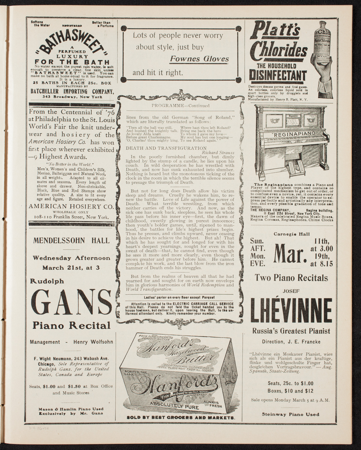New York Symphony Orchestra, March 4, 1906, program page 9