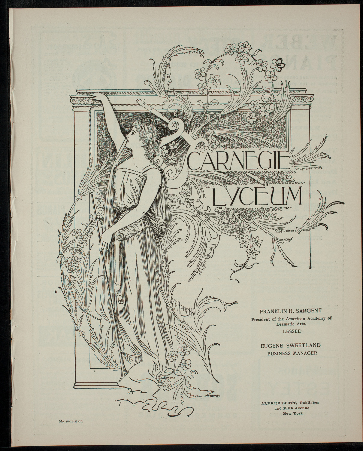 Columbia Sophomore Dramatic Association: The 1904 Sophomore Show, December 21, 1901, program page 1